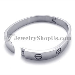 Elegant Silver Titanium Bracelet For Women