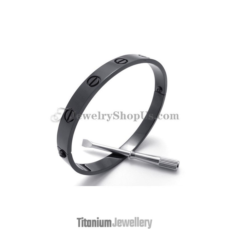 Gorgeous Black Men's Titanium Bangle Gorgeous Black Men's Titanium Bangle