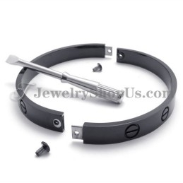 Gorgeous Black Men's Titanium Bangle
