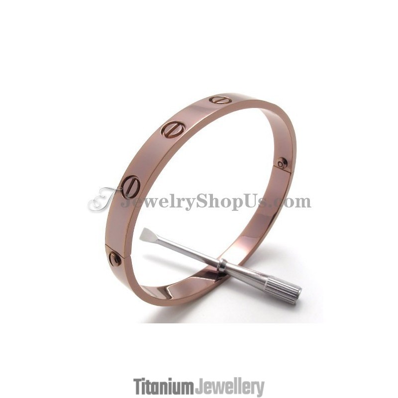 Elegant Rose Gold Titanium Bracelet For Women