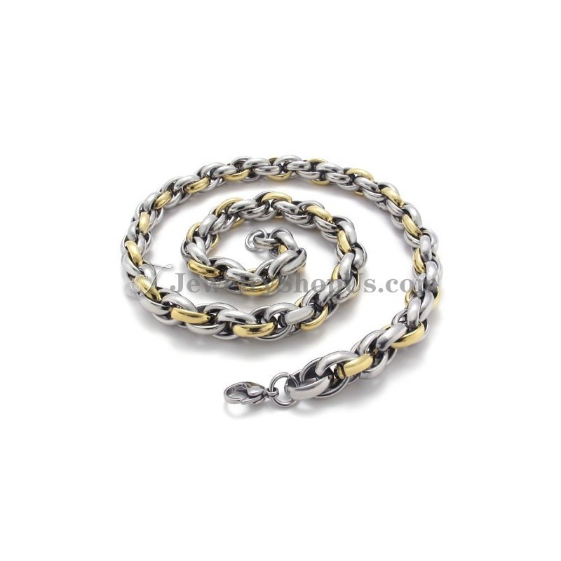 Elegant Gold Titanium Necklace