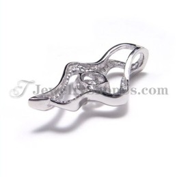 925 Silver Pendant With Zircon (Electroplating Platinum) With Free Chain