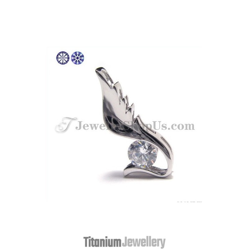 925 Silver Zircon Pendant (Electroplating Platinum) With Free Chain