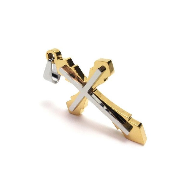 Men's Golden Pure Titanium Cross Pendant Necklace (New) Men's Golden Pure Titanium Cross Pendant Necklace (New)