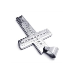 Men's Silver Pure Titanium Cross Pendant Necklace (New)