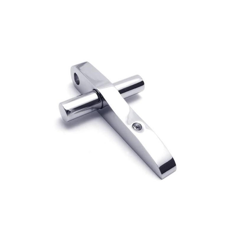 Mens Boys Silver Pure Titanium Necklace Cross Pendant Mens Boys Silver Pure Titanium Necklace Cross Pendant