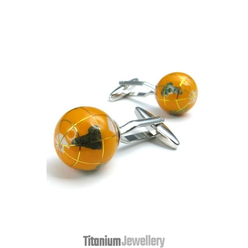 Sophisticated Technology Colorful Brilliancy Excellent Quality Titanium Cufflinks