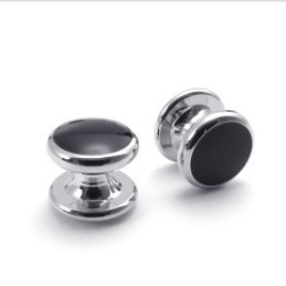Deft Design Delicate Colors High Quality Titanium Cufflinks And Buttons