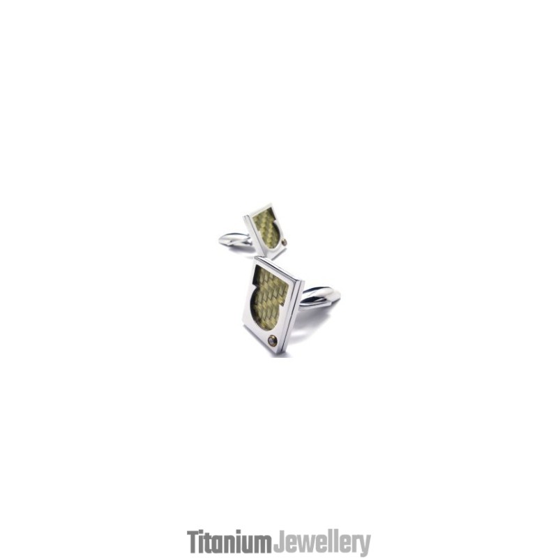 Attractive Design Color Brilliancy Superior Quality Titanium Cufflinks