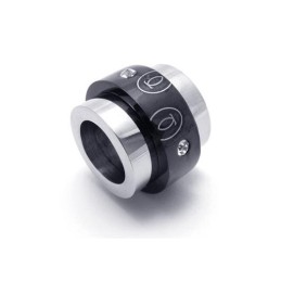 Black Silver Pure Titanium Rings Pendant Necklace (New)