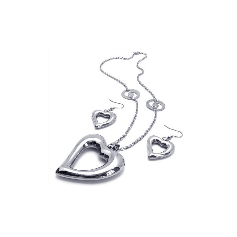 Elegant Shape Color Brilliancy Stable Quality Titanium Jewelry Set Including Necklace, Pendant, Earring