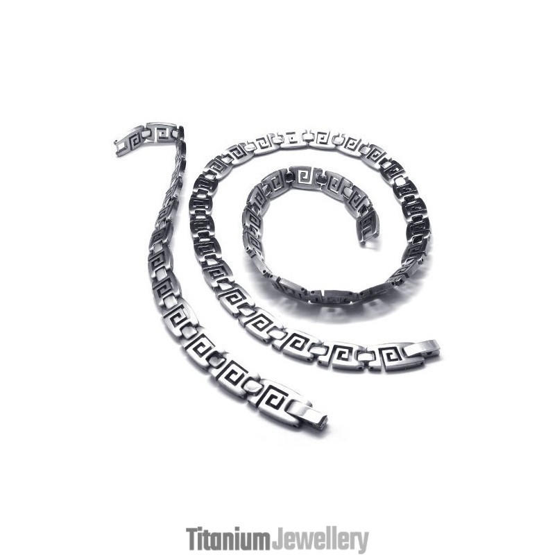 Skillful Manufacture Color Brilliancy Excellent Quality Titanium Jewelry Set Including Necklace, Bracelet Skillful Manufacture Color Brilliancy Excellent Quality Titanium Jewelry Set Including Necklace, Bracelet