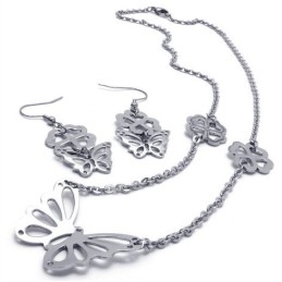 Attractive Design Color Brilliancy Stable Quality Titanium Jewelry Set Including Necklace, Pendant, Earring