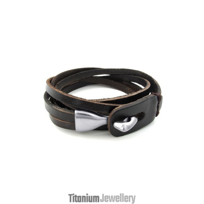 Elegant Shape Delicate Colors High Quality Titanium Leather Bangle Elegant Shape Delicate Colors High Quality Titanium Leather Bangle
