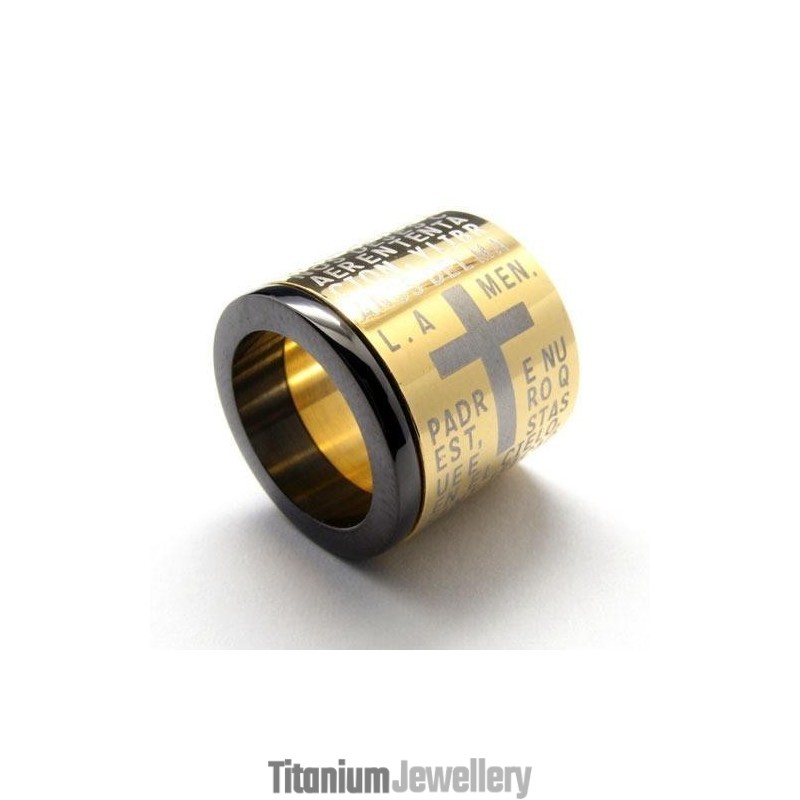 Men's Pure Titanium Cross Rings Pendant Necklace (New) Men's Pure Titanium Cross Rings Pendant Necklace (New)
