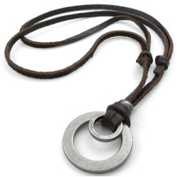Deft Design Delicate Colors Reliable Quality Titanium Leather Necklace