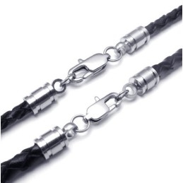 Professional Design Delicate Colors Reliable Quality Titanium Leather Necklace