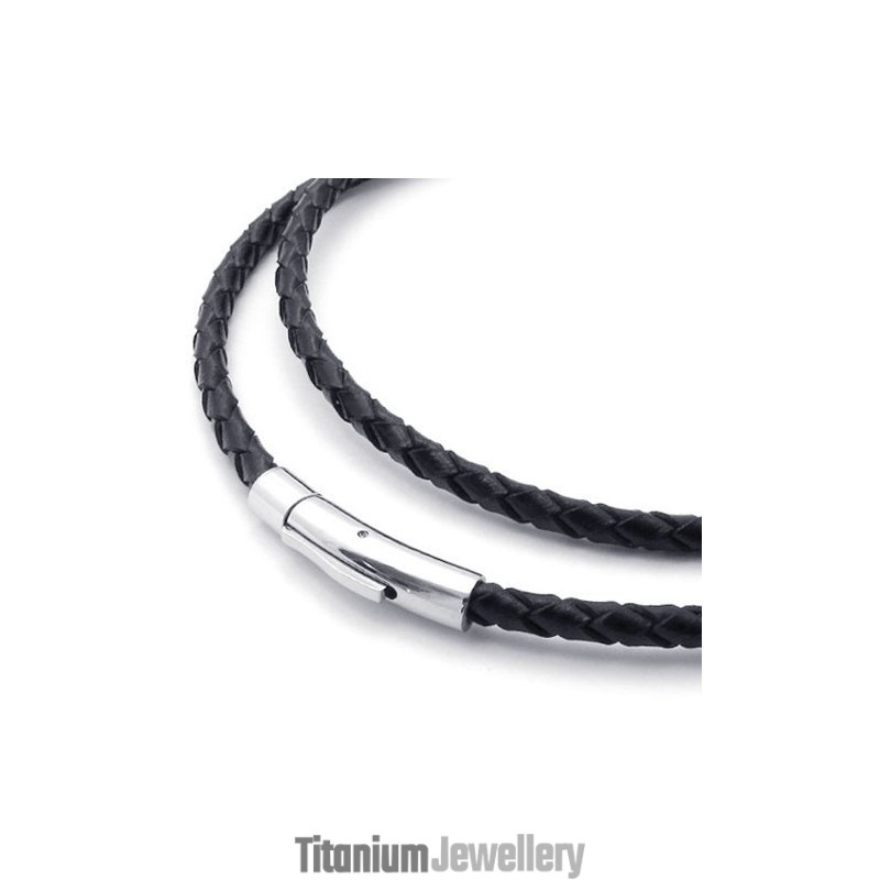 Rational Construction Color Brilliancy Stable Quality Titanium Leather Necklace Rational Construction Color Brilliancy Stable Quality Titanium Leather Necklace
