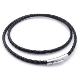 Rational Construction Color Brilliancy Stable Quality Titanium Leather Necklace