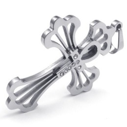 Finely Processed Color Brilliancy Superior Quality Titanium Cross Pendant