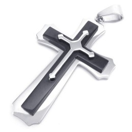 Finely Processed Delicate Colors Excellent Quality Titanium Cross Pendant