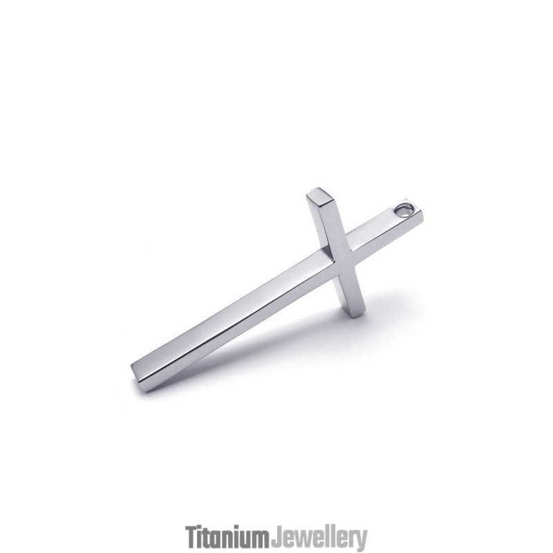 Finely Processed Color Brilliancy World-Wide Renown Titanium Cross Pendant
