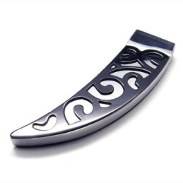 Mens Black Lance Pure Titanium Necklace Pendant 6588