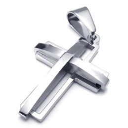 For Your Selection Color Brilliancy To Have A Long Story Titanium Cross Pendant
