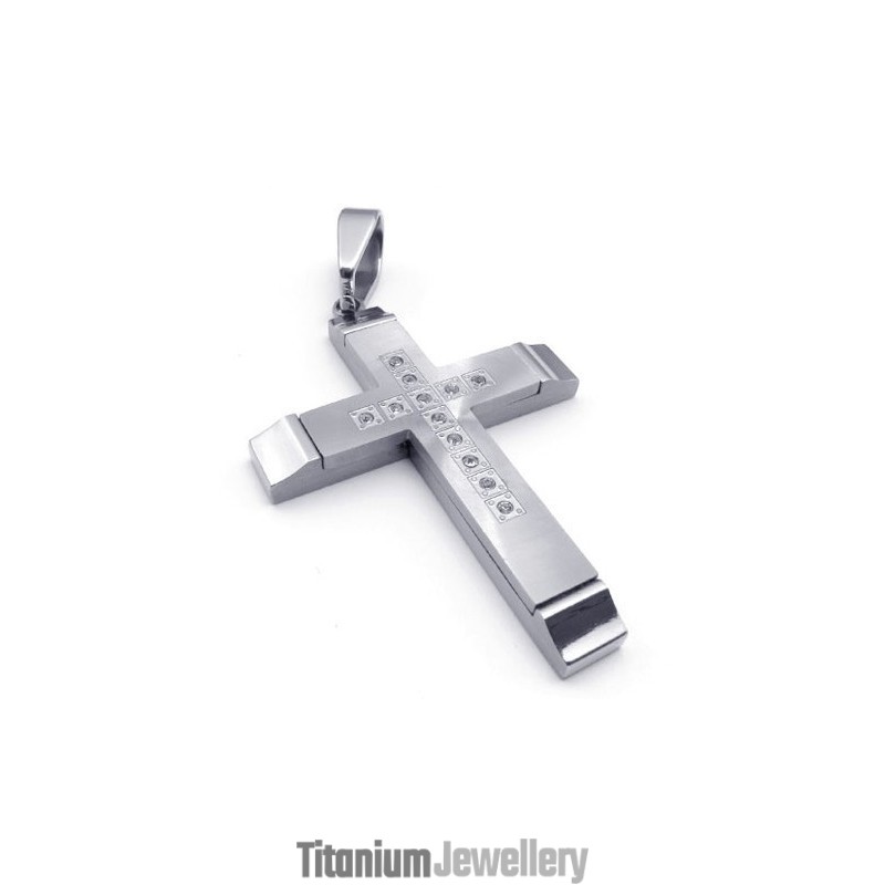 Elegant Shape Color Brilliancy Stable Quality Titanium Cross Pendant