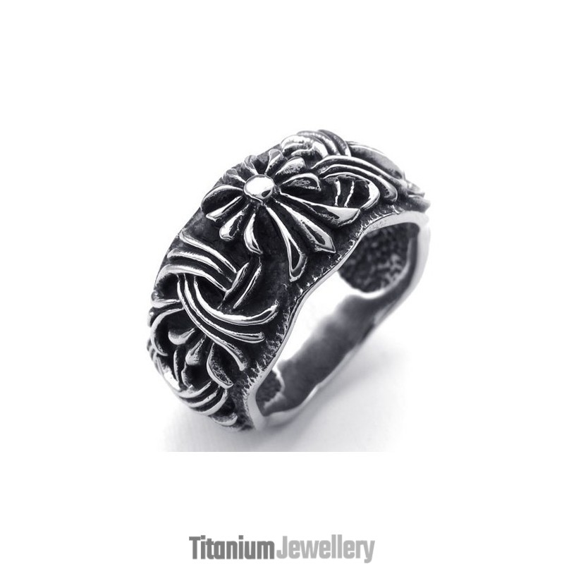 Fashionable Patterns Color Brilliancy Excellent Quality Titanium Ring
