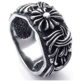 Fashionable Patterns Color Brilliancy Excellent Quality Titanium Ring